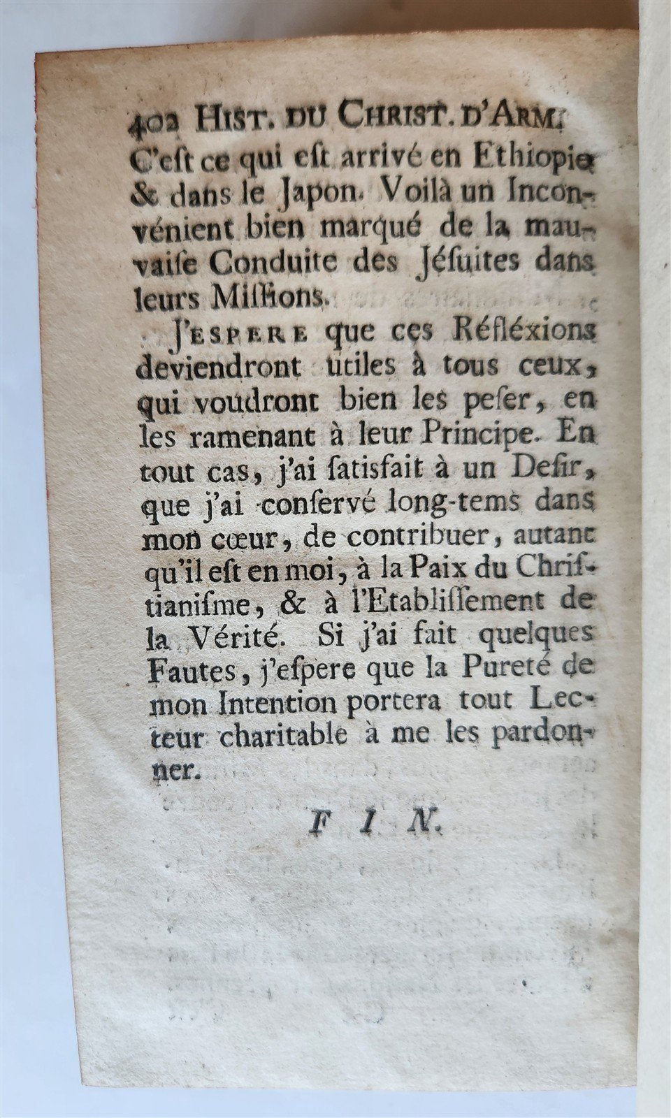 1739 HISTORY of CHRISTIANIY in ETHIOPIA & ARMENIA antique in FRENCH