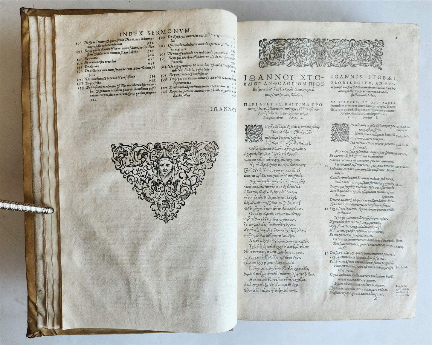 1581 GREEK ANCIENT AUTHORS WORK antique Loci communes sacri et profani FOLIO