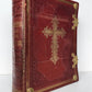 1905 MISSAL FOLIO antique LEATHER BINDING w/ BRASS FITTINGS Missale Romanum