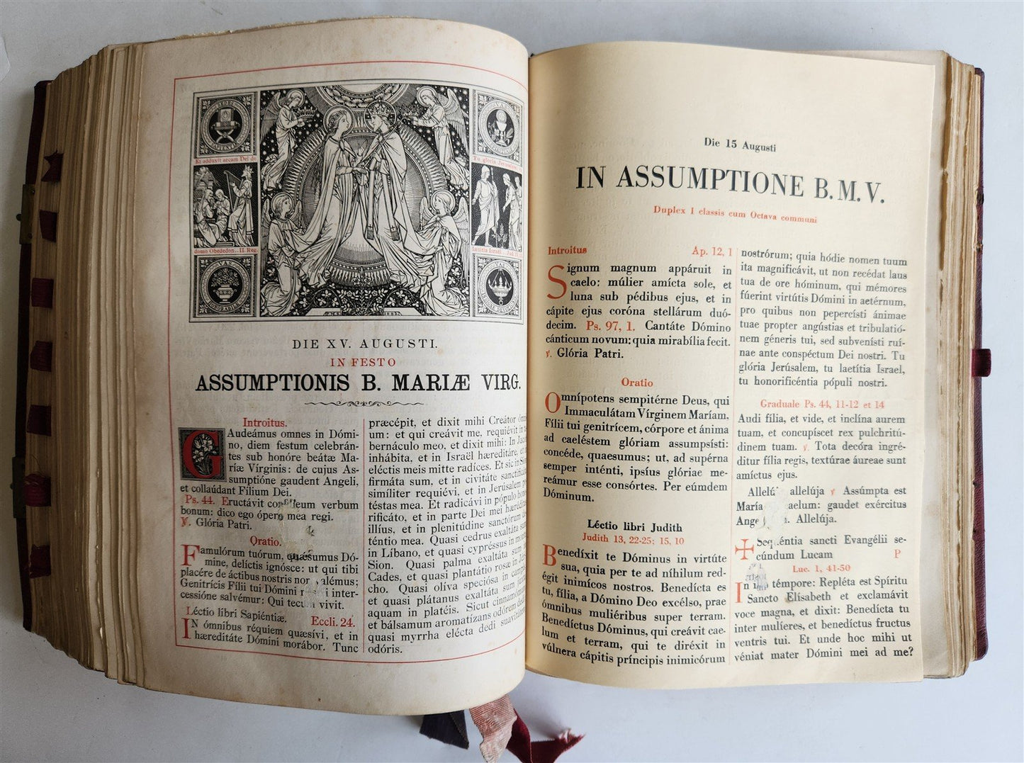 1905 MISSAL FOLIO antique LEATHER BINDING w/ BRASS FITTINGS Missale Romanum