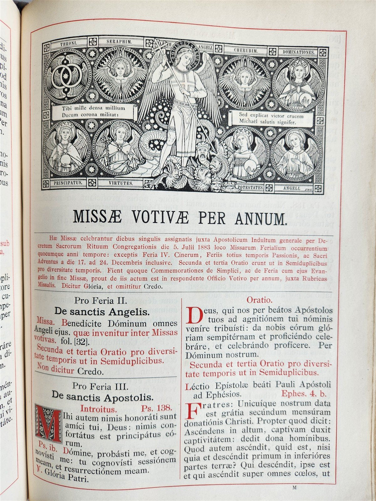 1905 MISSAL FOLIO antique LEATHER BINDING w/ BRASS FITTINGS Missale Romanum