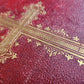 1905 MISSAL FOLIO antique LEATHER BINDING w/ BRASS FITTINGS Missale Romanum