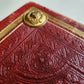 1905 MISSAL FOLIO antique LEATHER BINDING w/ BRASS FITTINGS Missale Romanum