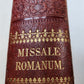1905 MISSAL FOLIO antique LEATHER BINDING w/ BRASS FITTINGS Missale Romanum