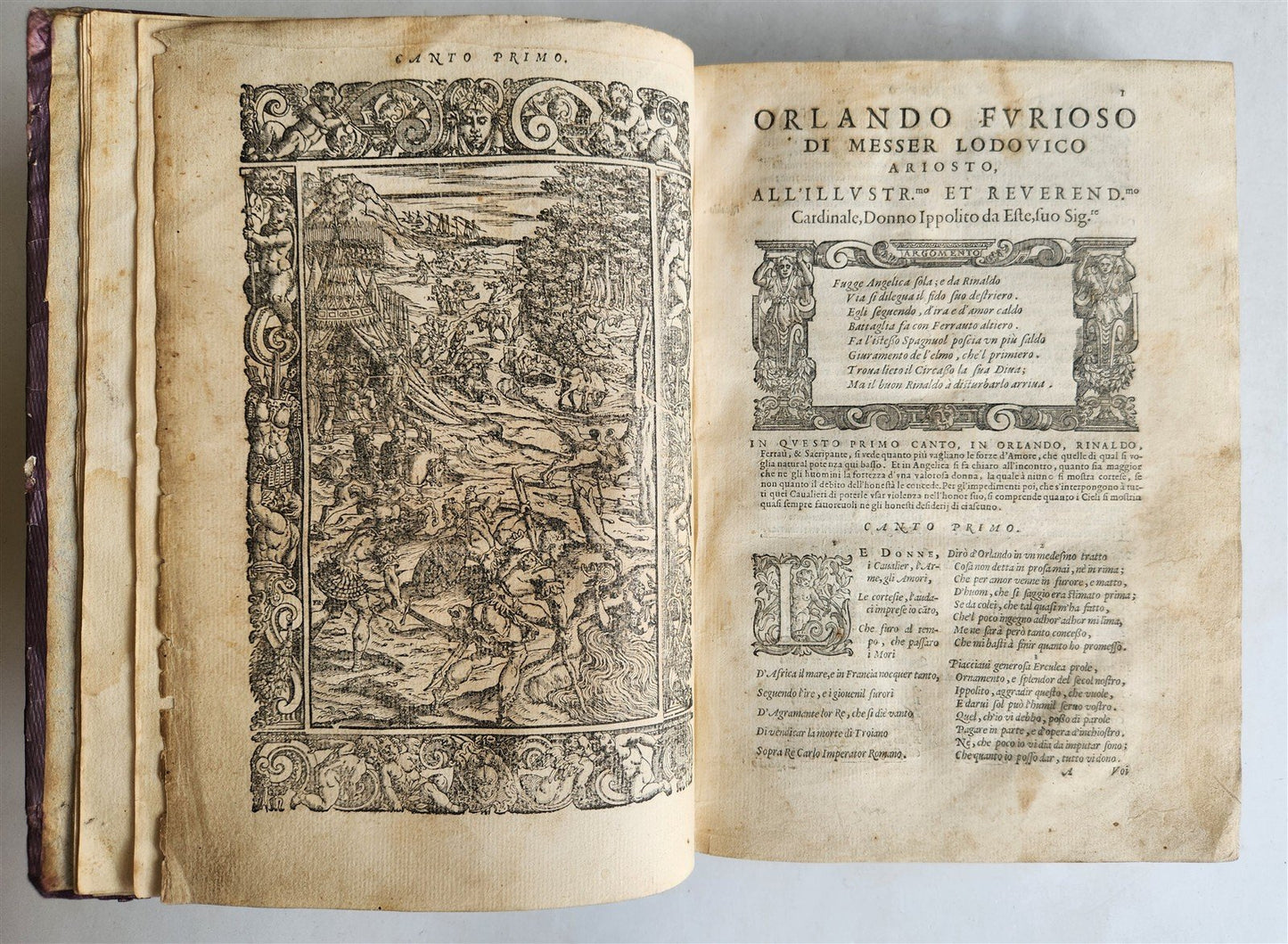 1587 ORLANDO FURIOSO by Lodovico Ariosto antique MAGNIFICENTLY ILLUSTRATED