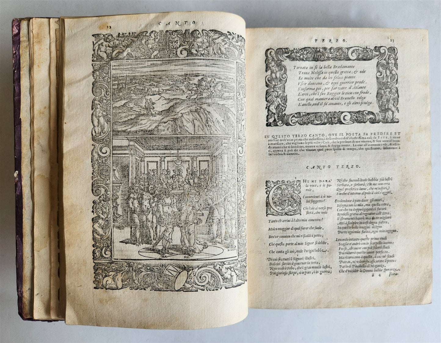 1587 ORLANDO FURIOSO by Lodovico Ariosto antique MAGNIFICENTLY ILLUSTRATED