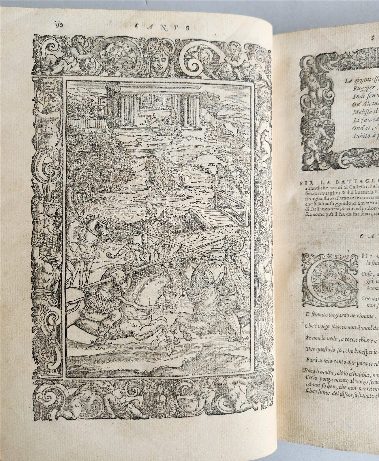 1587 ORLANDO FURIOSO by Lodovico Ariosto antique MAGNIFICENTLY ILLUSTRATED