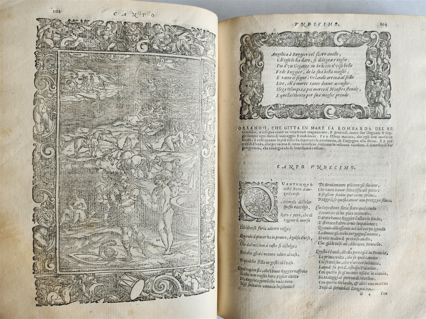 1587 ORLANDO FURIOSO by Lodovico Ariosto antique MAGNIFICENTLY ILLUSTRATED