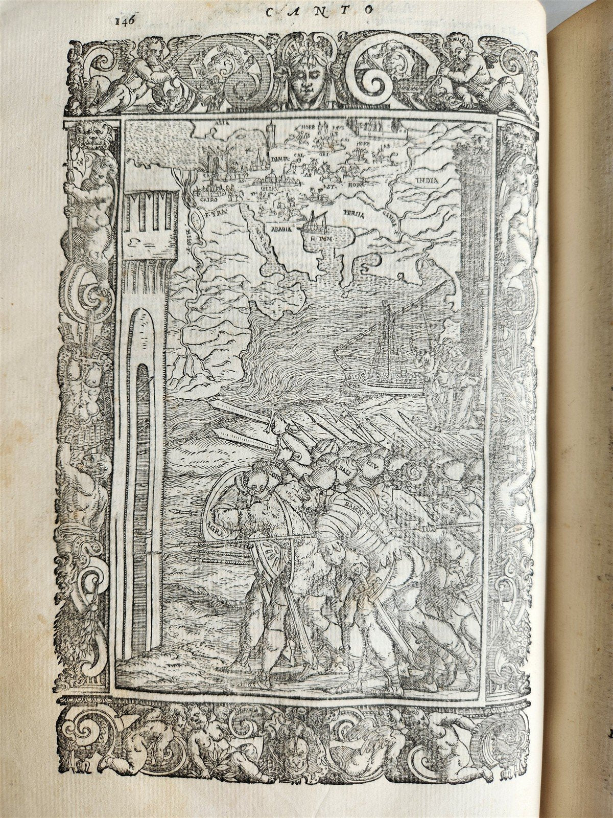 1587 ORLANDO FURIOSO by Lodovico Ariosto antique MAGNIFICENTLY ILLUSTRATED