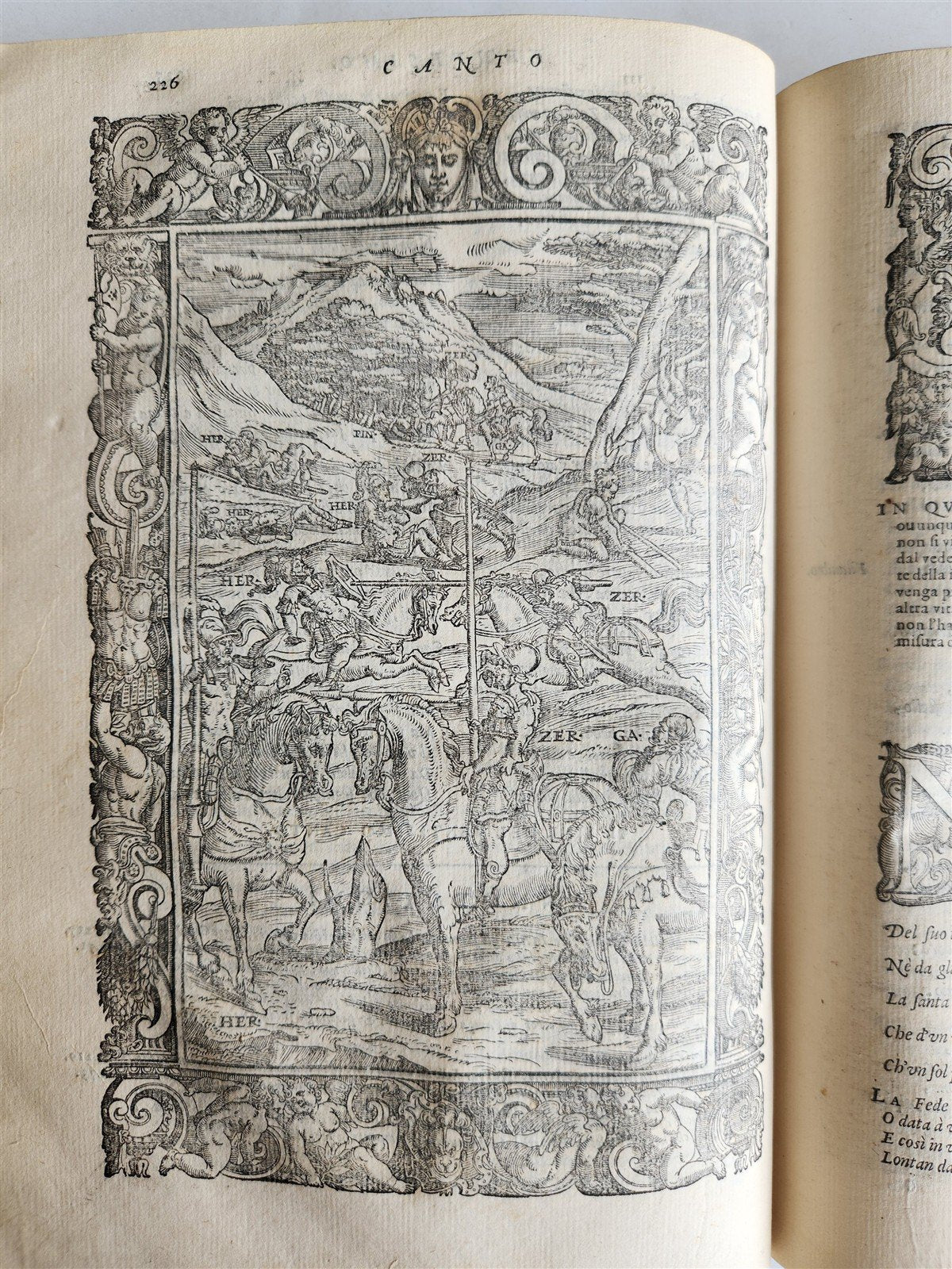 1587 ORLANDO FURIOSO by Lodovico Ariosto antique MAGNIFICENTLY ILLUSTRATED