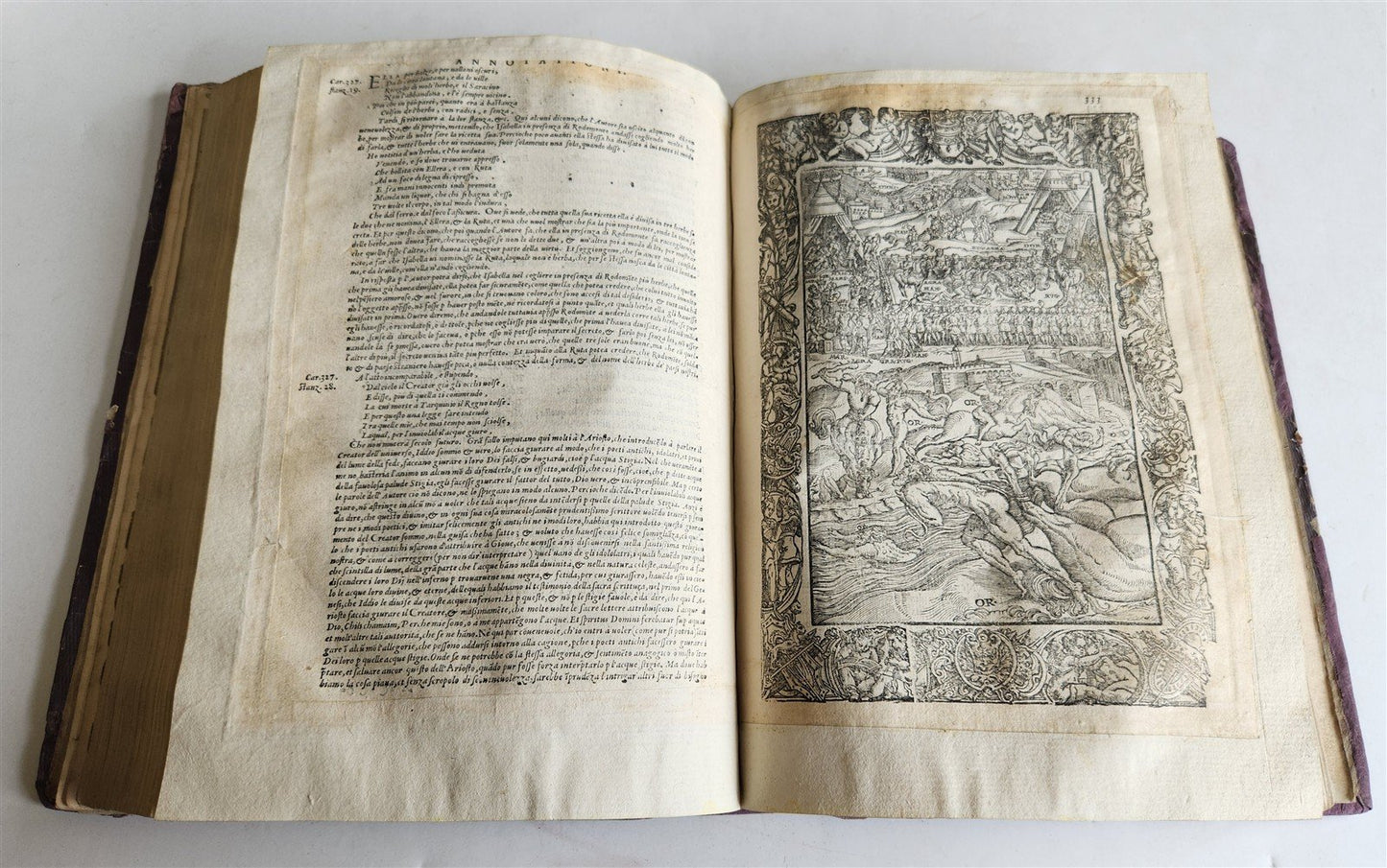 1587 ORLANDO FURIOSO by Lodovico Ariosto antique MAGNIFICENTLY ILLUSTRATED