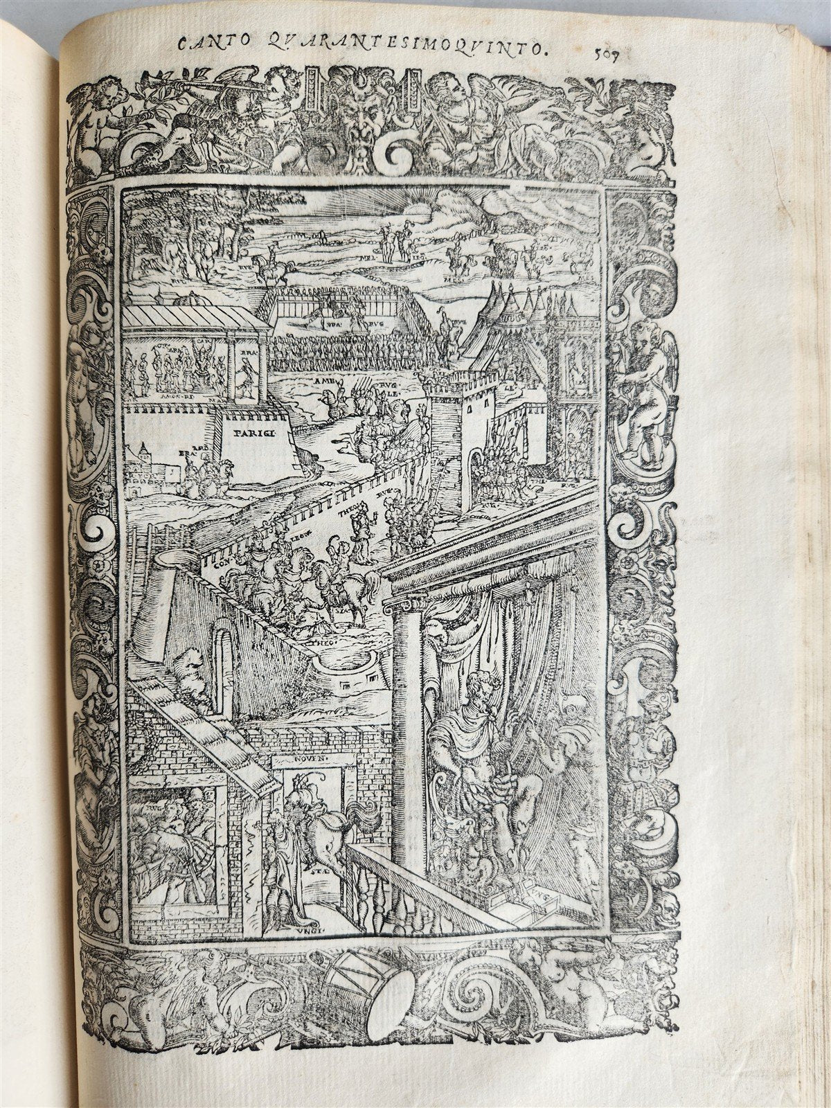 1587 ORLANDO FURIOSO by Lodovico Ariosto antique MAGNIFICENTLY ILLUSTRATED