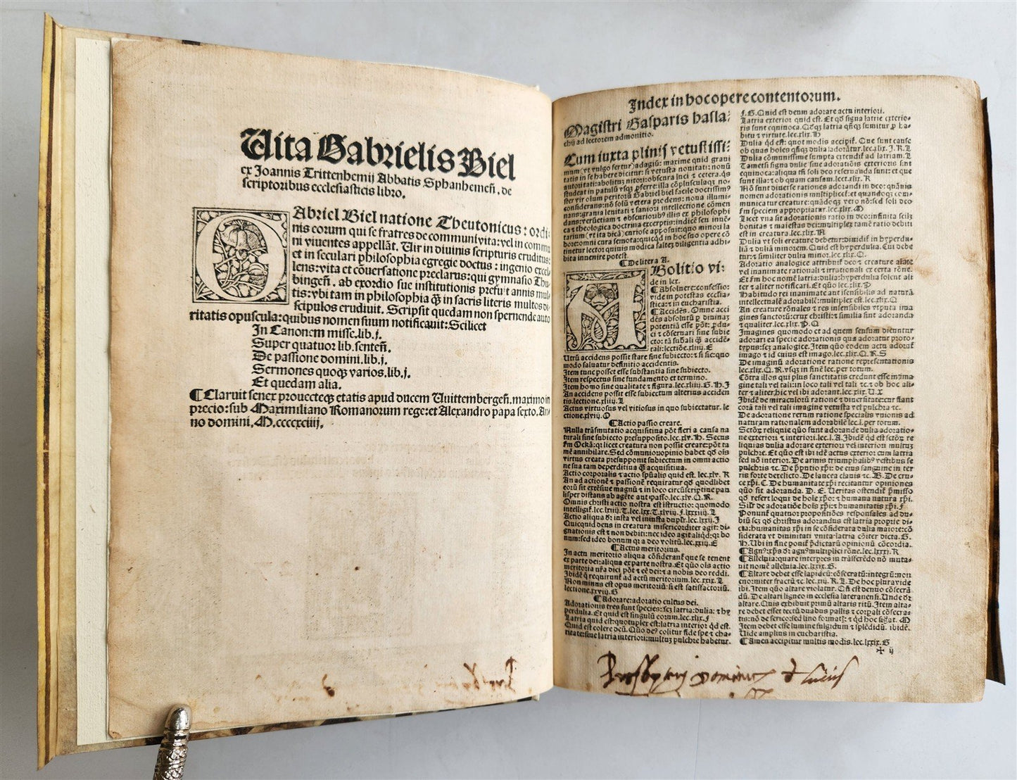 1527 POST-INCUNABULA antique Super canone misse cum additionibus by Gabriel Biel