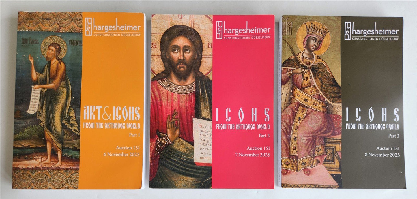 RUSSIAN & GREEK ORTHODOX ICONS LOT of 3 2025 GERMAN AUCTION CATALOGS