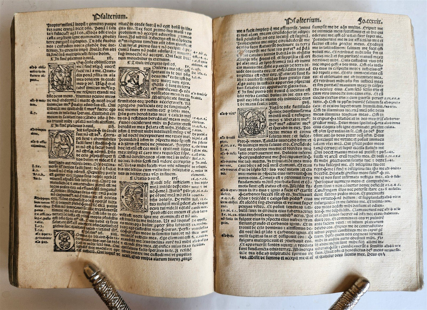 1519 BIBLE in LATIN POST-INCUNABULA antique rare w/ WOODCUTS