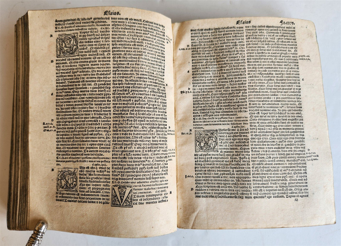 1519 BIBLE in LATIN POST-INCUNABULA antique rare w/ WOODCUTS