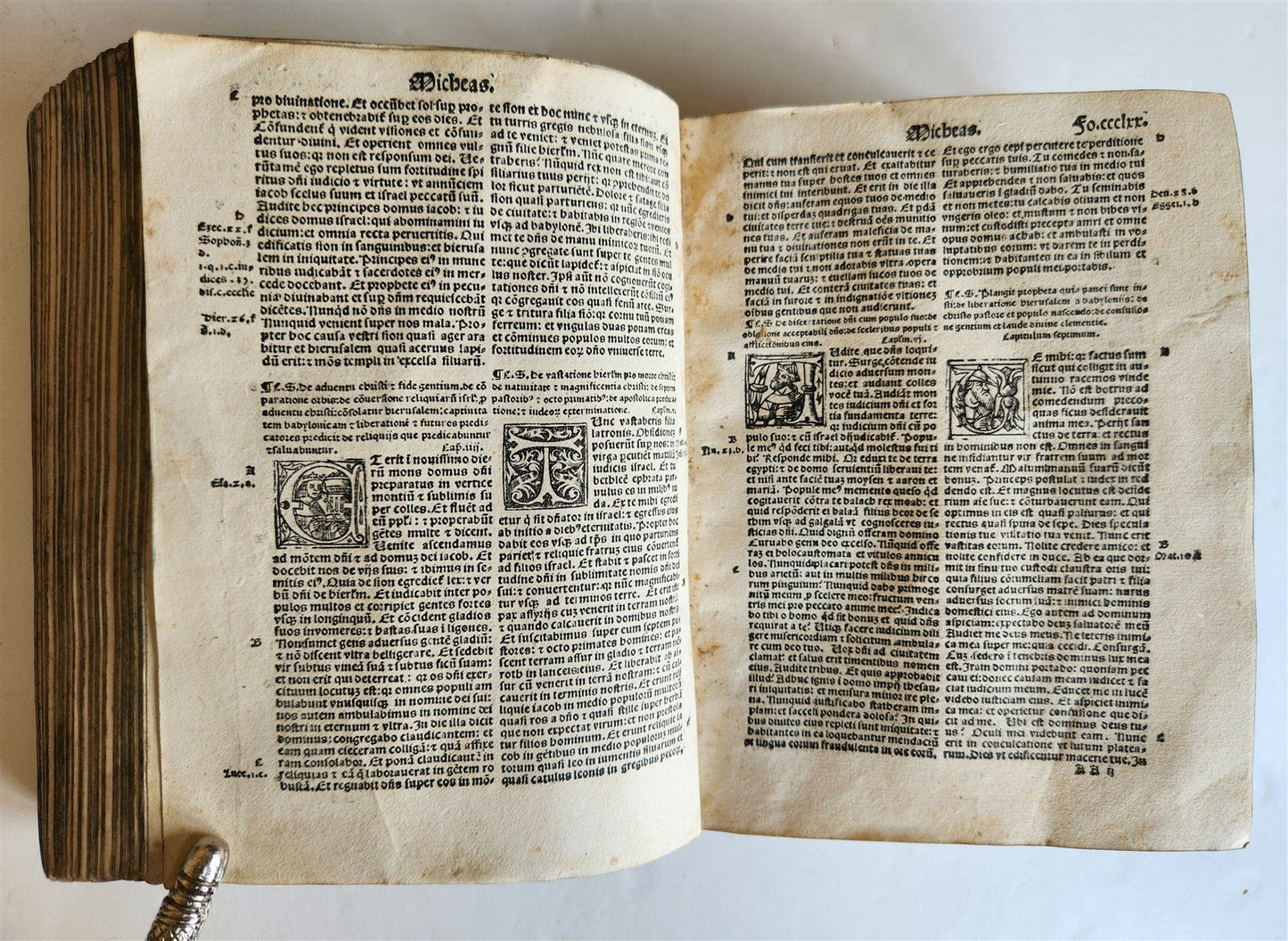 1519 BIBLE in LATIN POST-INCUNABULA antique rare w/ WOODCUTS
