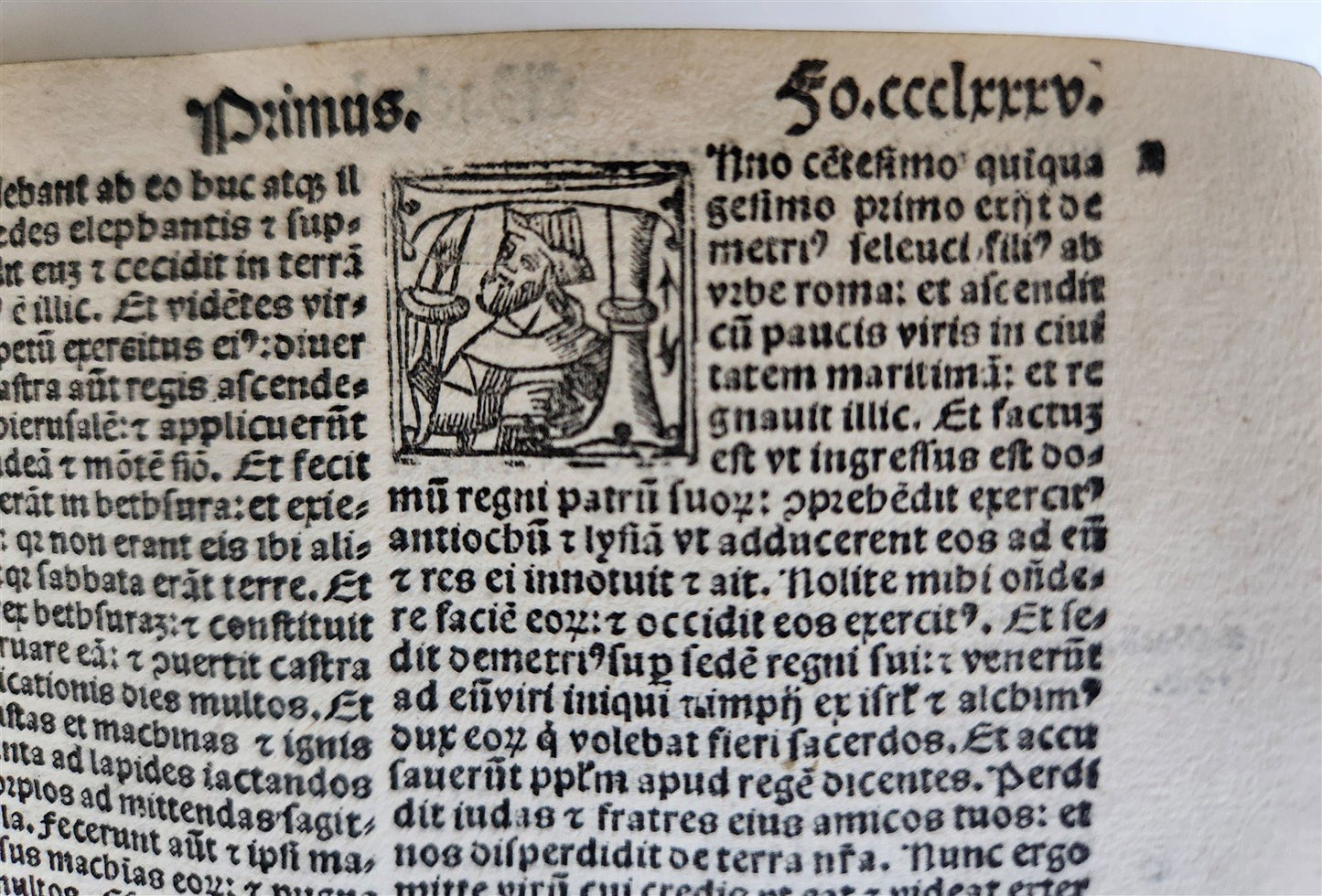 1519 BIBLE in LATIN POST-INCUNABULA antique rare w/ WOODCUTS