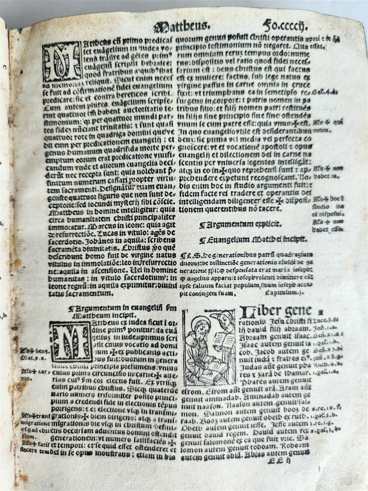1519 BIBLE in LATIN POST-INCUNABULA antique rare w/ WOODCUTS