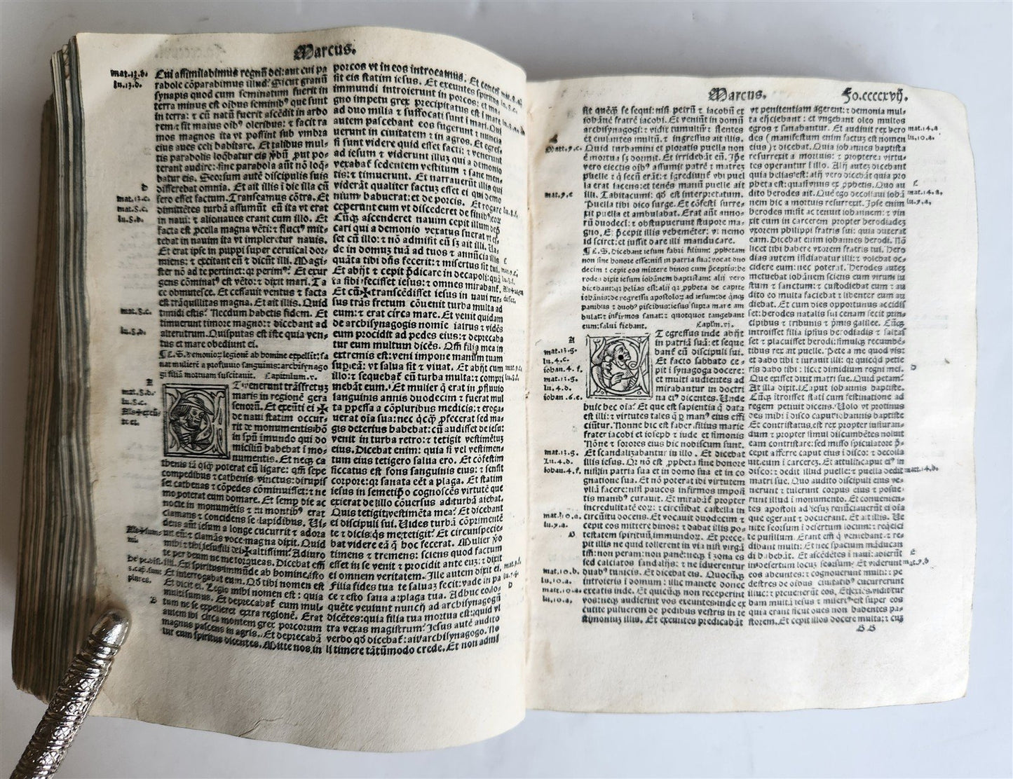 1519 BIBLE in LATIN POST-INCUNABULA antique rare w/ WOODCUTS
