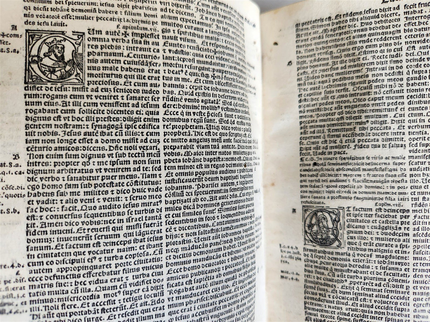 1519 BIBLE in LATIN POST-INCUNABULA antique rare w/ WOODCUTS