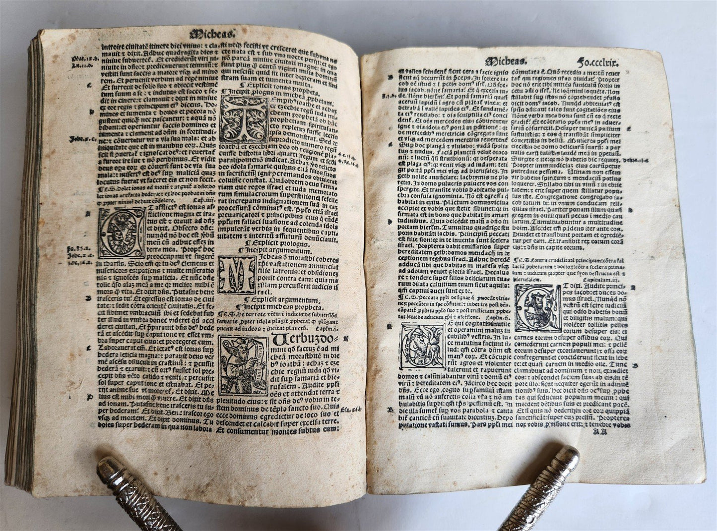 1519 BIBLE in LATIN POST-INCUNABULA antique rare w/ WOODCUTS