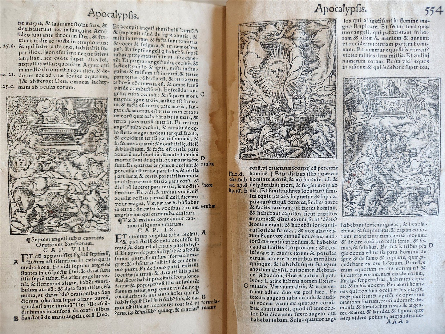 1542 BIBLE in LATIN antique rare BEAUTIFULLY ILLUSTRATED