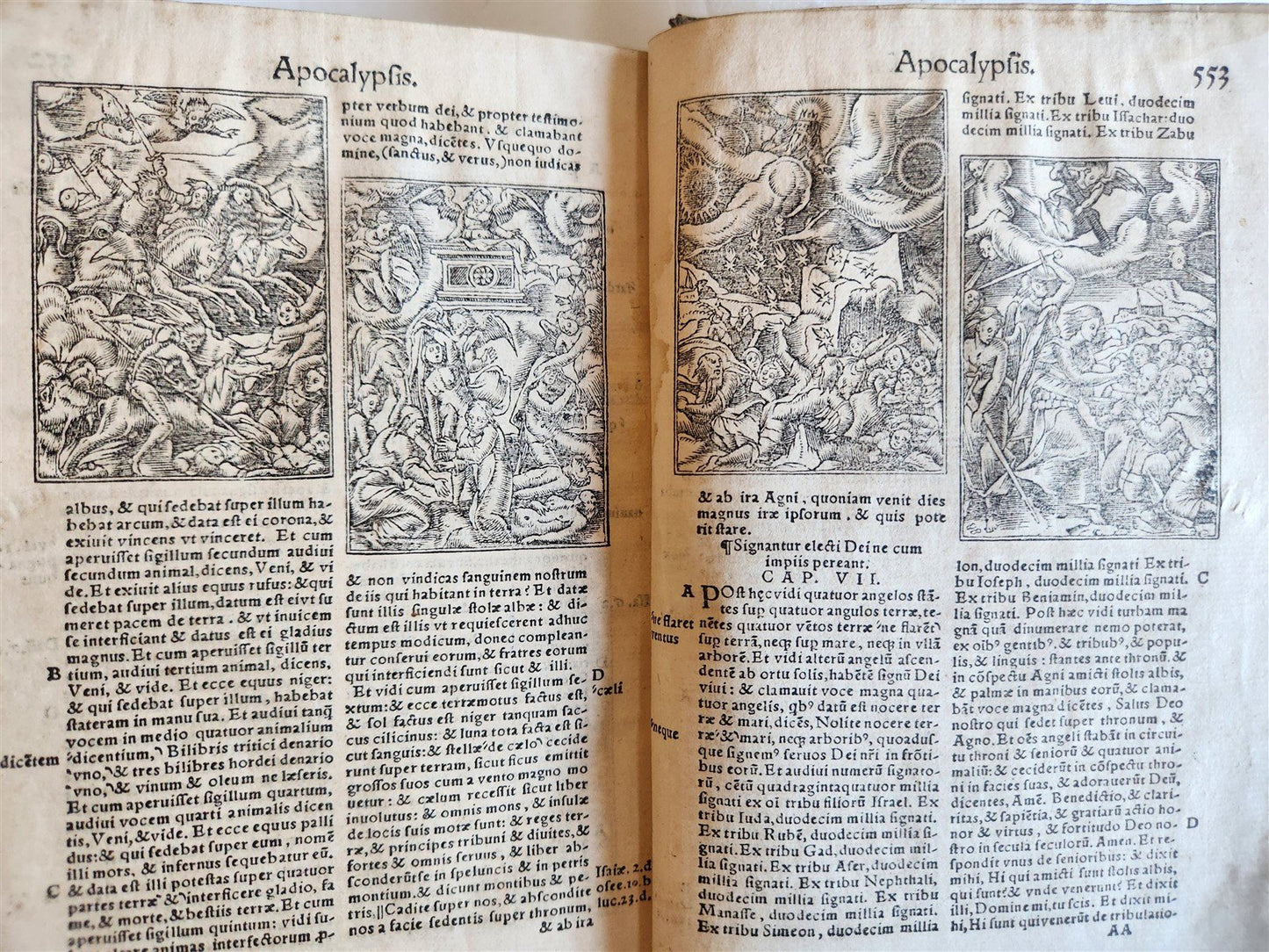1542 BIBLE in LATIN antique rare BEAUTIFULLY ILLUSTRATED