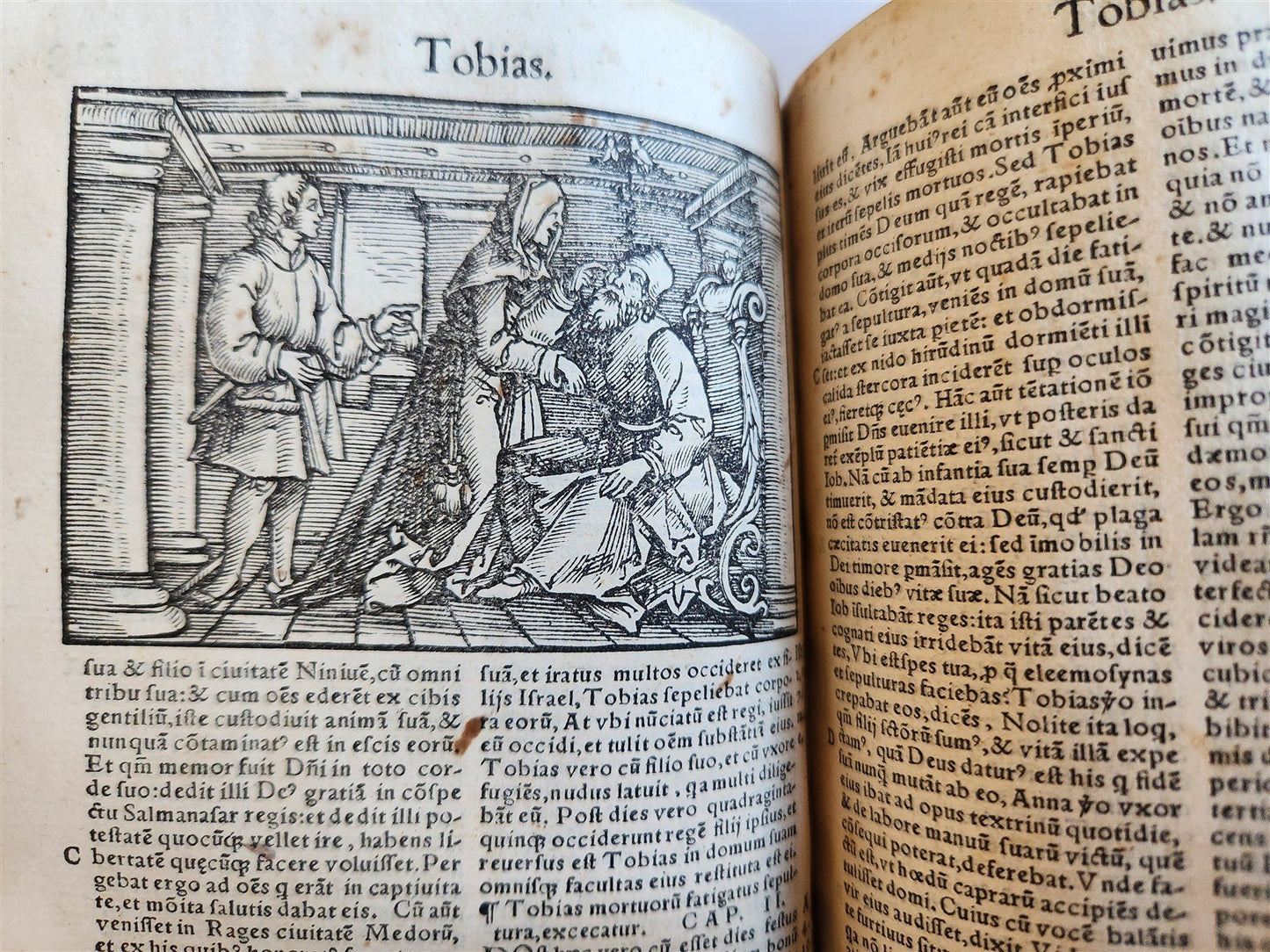 1542 BIBLE in LATIN antique rare BEAUTIFULLY ILLUSTRATED