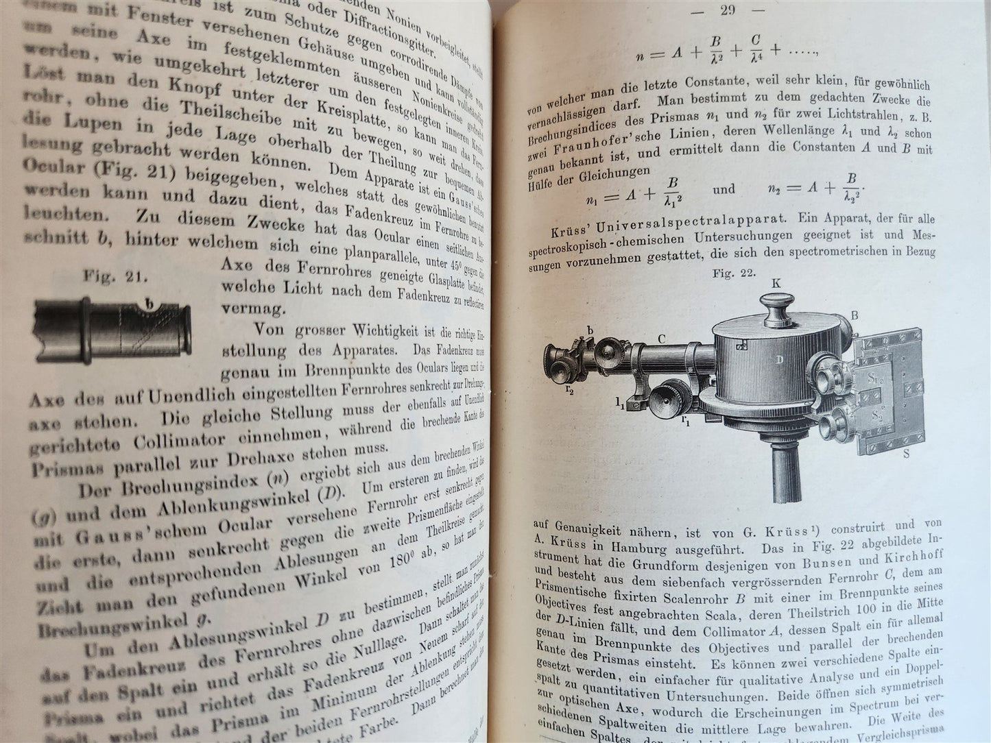1896 SPECTRAL ANALYSIS Die Spectralanalyse by F. Landauer antique ILLUSTRATED
