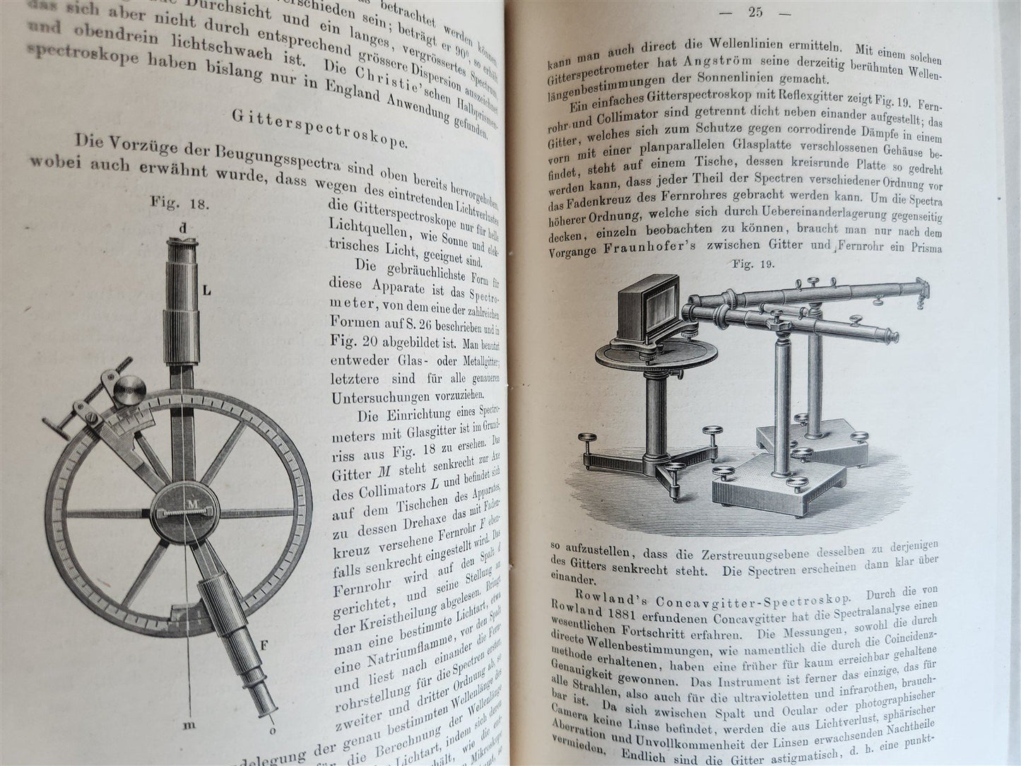 1896 SPECTRAL ANALYSIS Die Spectralanalyse by F. Landauer antique ILLUSTRATED