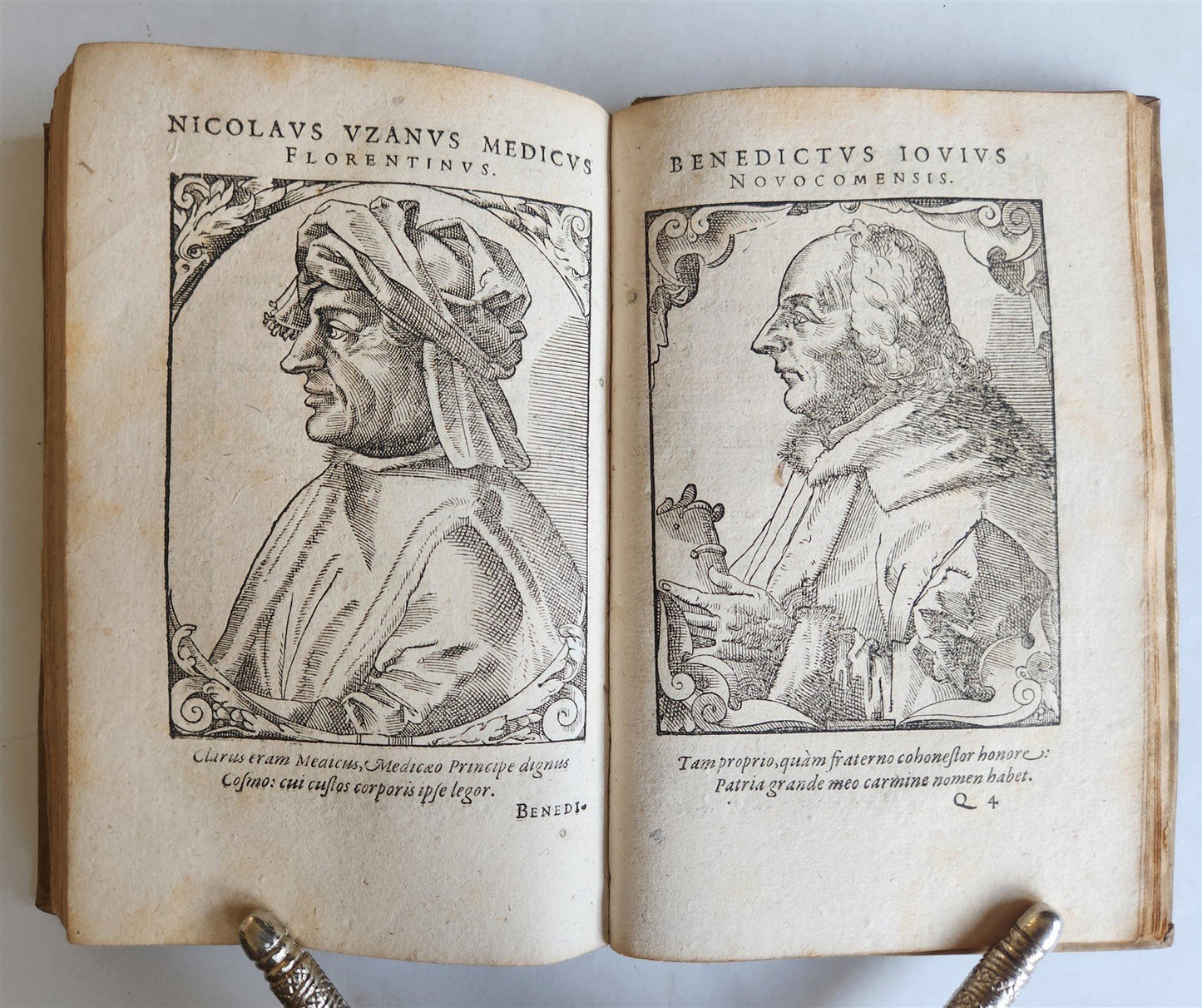 1589 PORTAITS of NOTABLE MEN ILLUSTRATED by Tobias Stimmer antique Icones sive..