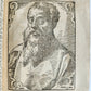 1589 PORTAITS of NOTABLE MEN ILLUSTRATED by Tobias Stimmer antique Icones sive..
