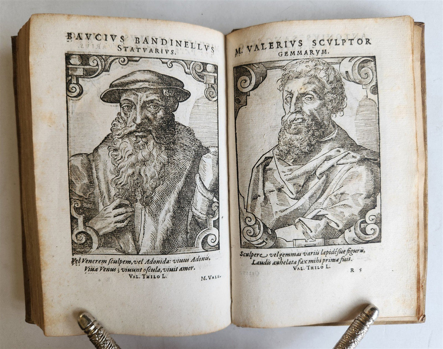 1589 PORTAITS of NOTABLE MEN ILLUSTRATED by Tobias Stimmer antique Icones sive..