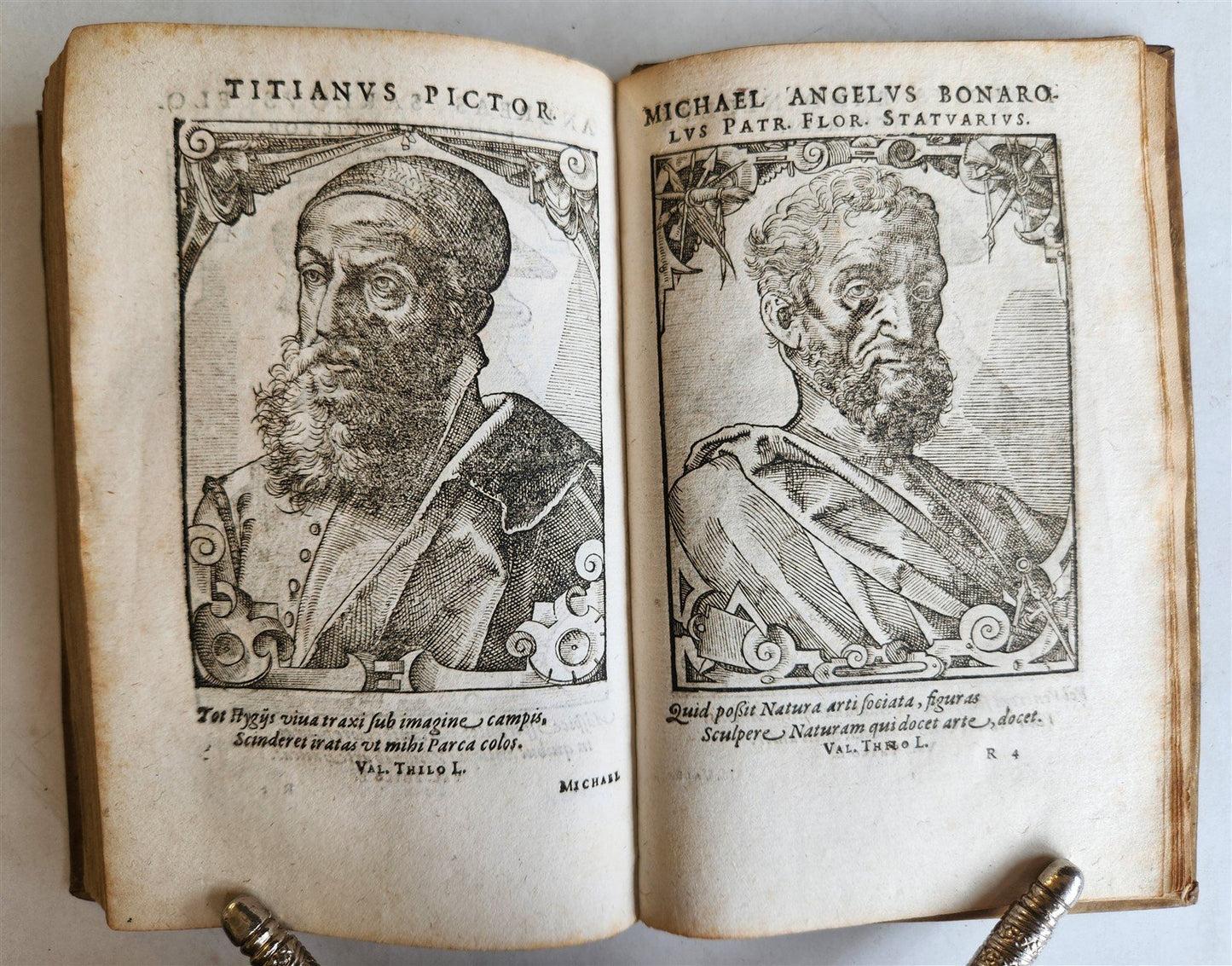 1589 PORTAITS of NOTABLE MEN ILLUSTRATED by Tobias Stimmer antique Icones sive..