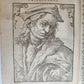1589 PORTAITS of NOTABLE MEN ILLUSTRATED by Tobias Stimmer antique Icones sive..