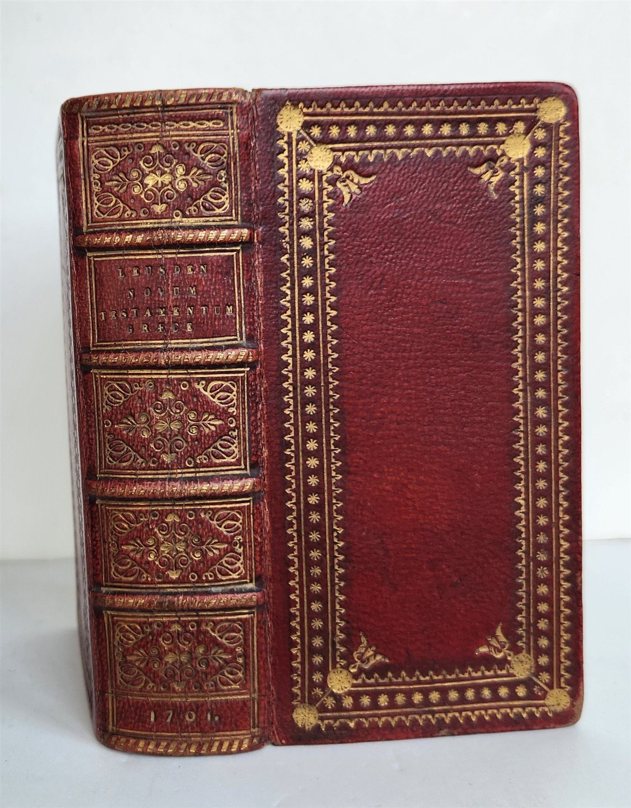 1701 BIBLE in GREEK ILLUSTRATED w/ MAPS antique