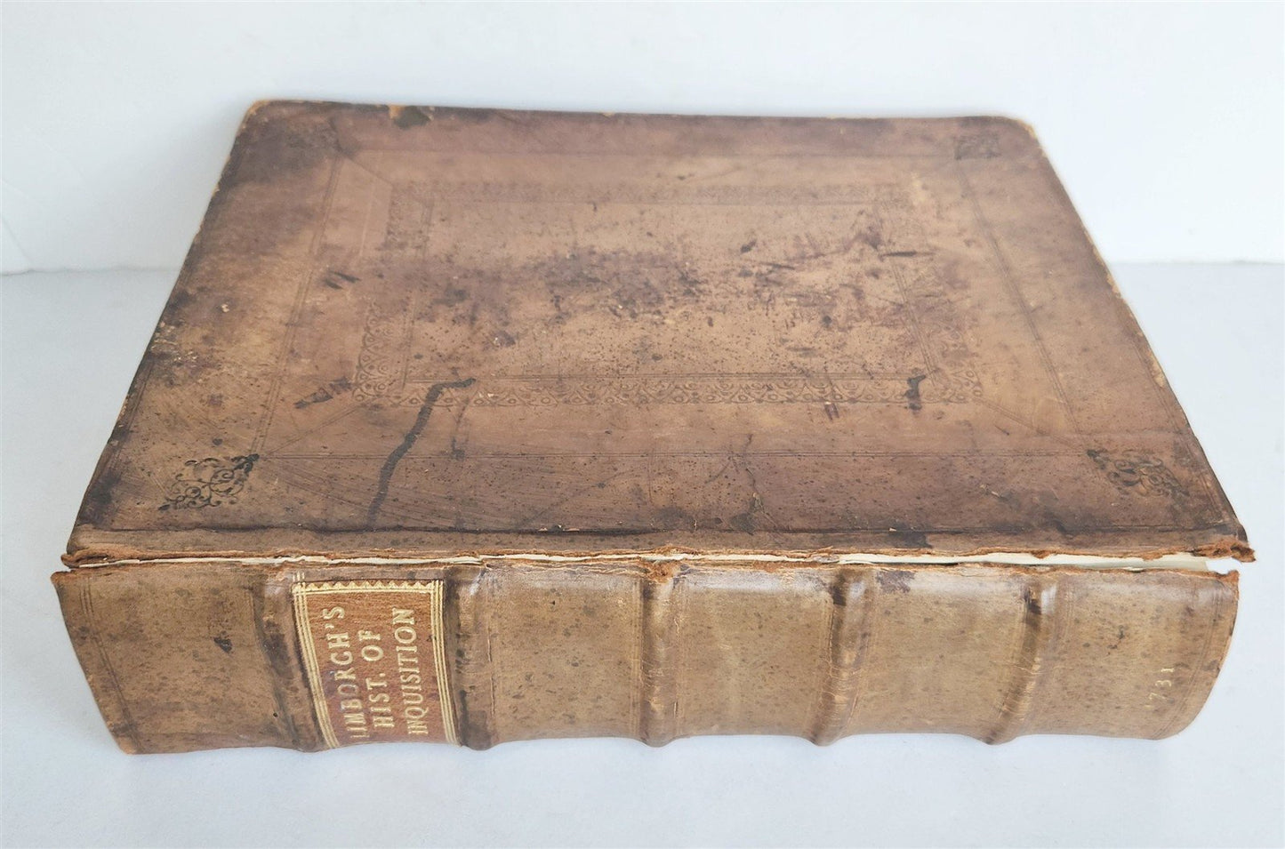 1731 HISTORY of INQUISITION in ENGLISH by Limborch antique ILLUSTRATED