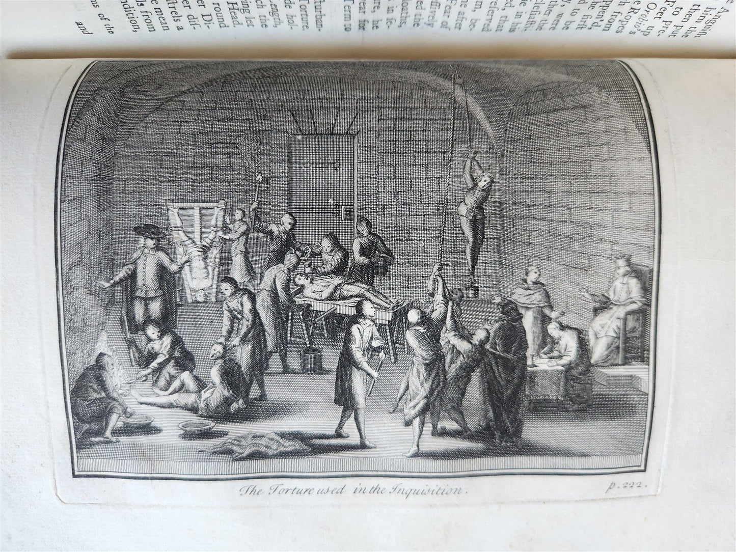 1731 HISTORY of INQUISITION in ENGLISH by Limborch antique ILLUSTRATED