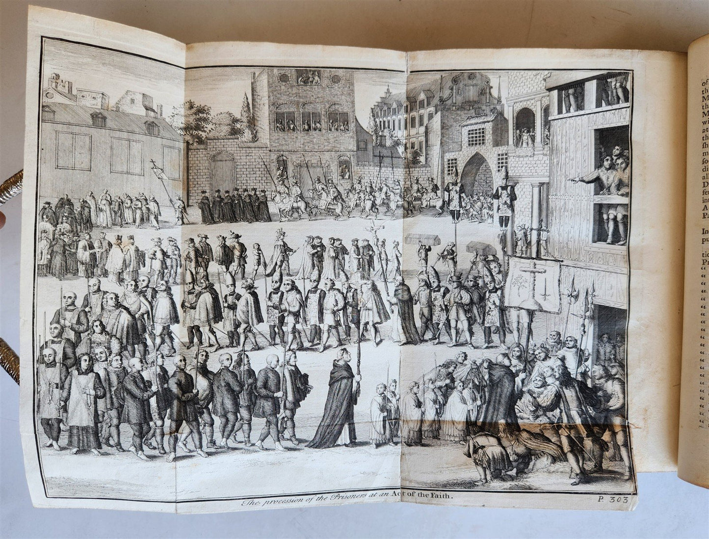 1731 HISTORY of INQUISITION in ENGLISH by Limborch antique ILLUSTRATED