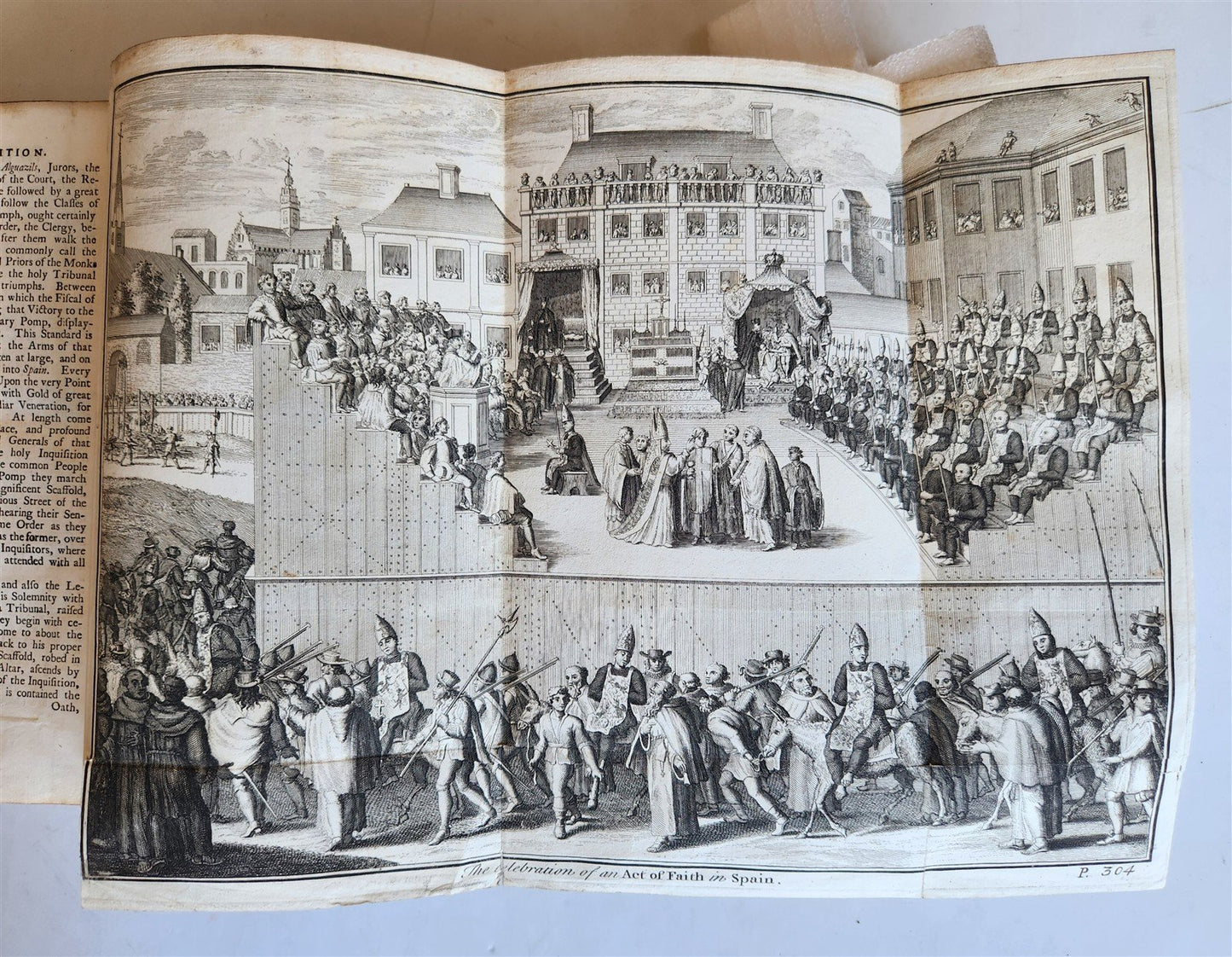 1731 HISTORY of INQUISITION in ENGLISH by Limborch antique ILLUSTRATED
