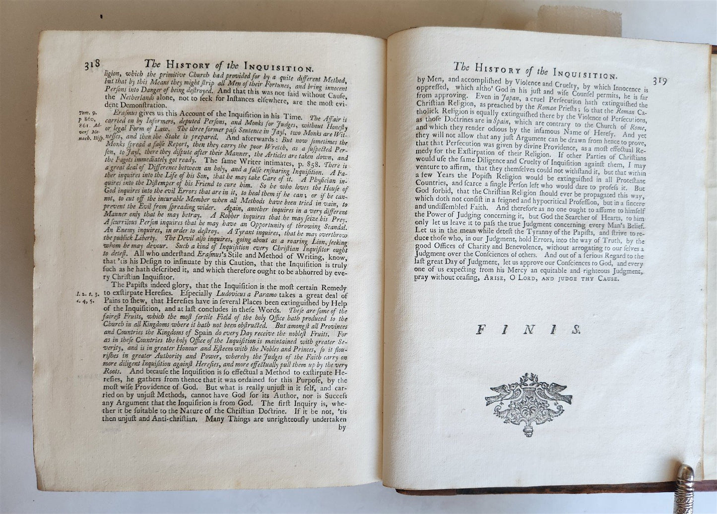 1731 HISTORY of INQUISITION in ENGLISH by Limborch antique ILLUSTRATED