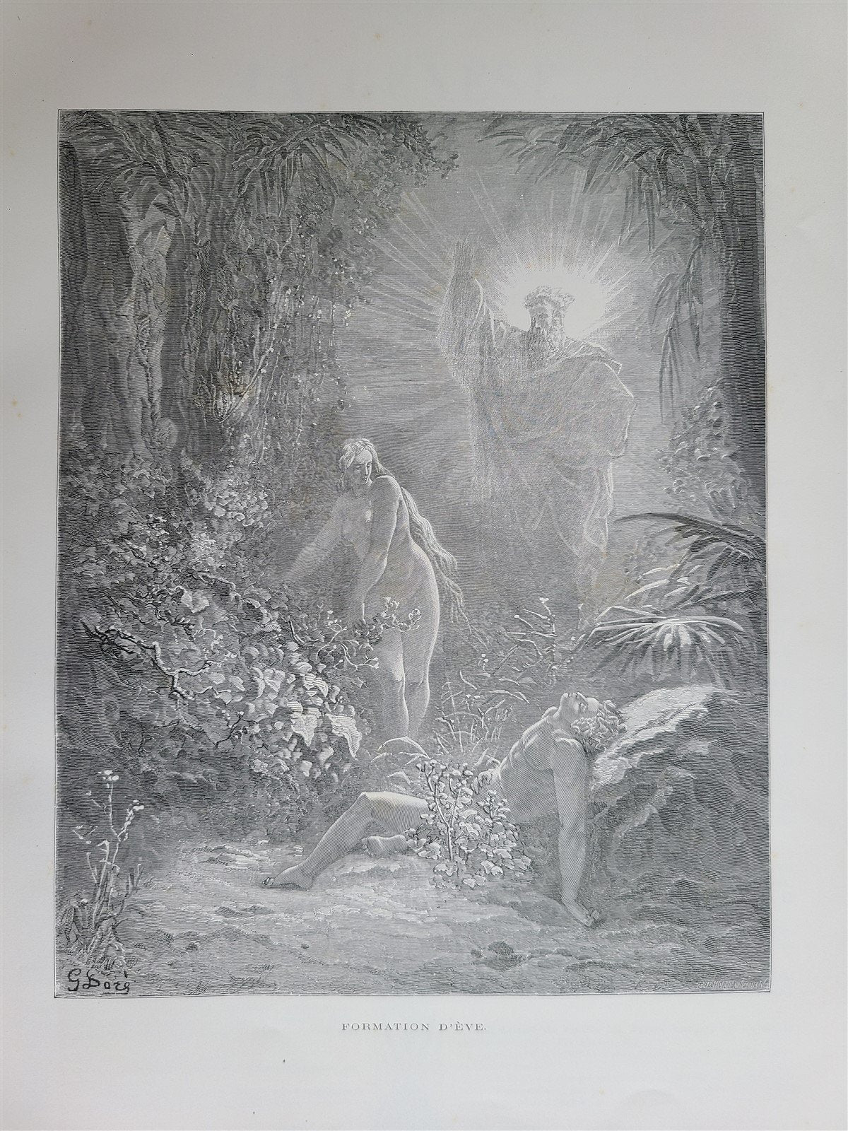1874 BIBLE GUSTAVE DORE LLUSTRATED 2 VOLUMES MASSIVE FOLIO antique 230 plates