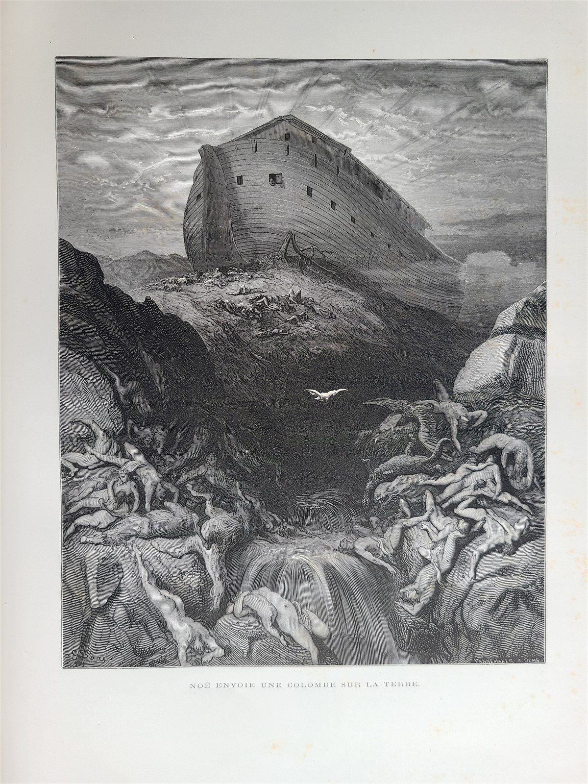 1874 BIBLE GUSTAVE DORE LLUSTRATED 2 VOLUMES MASSIVE FOLIO antique 230 plates