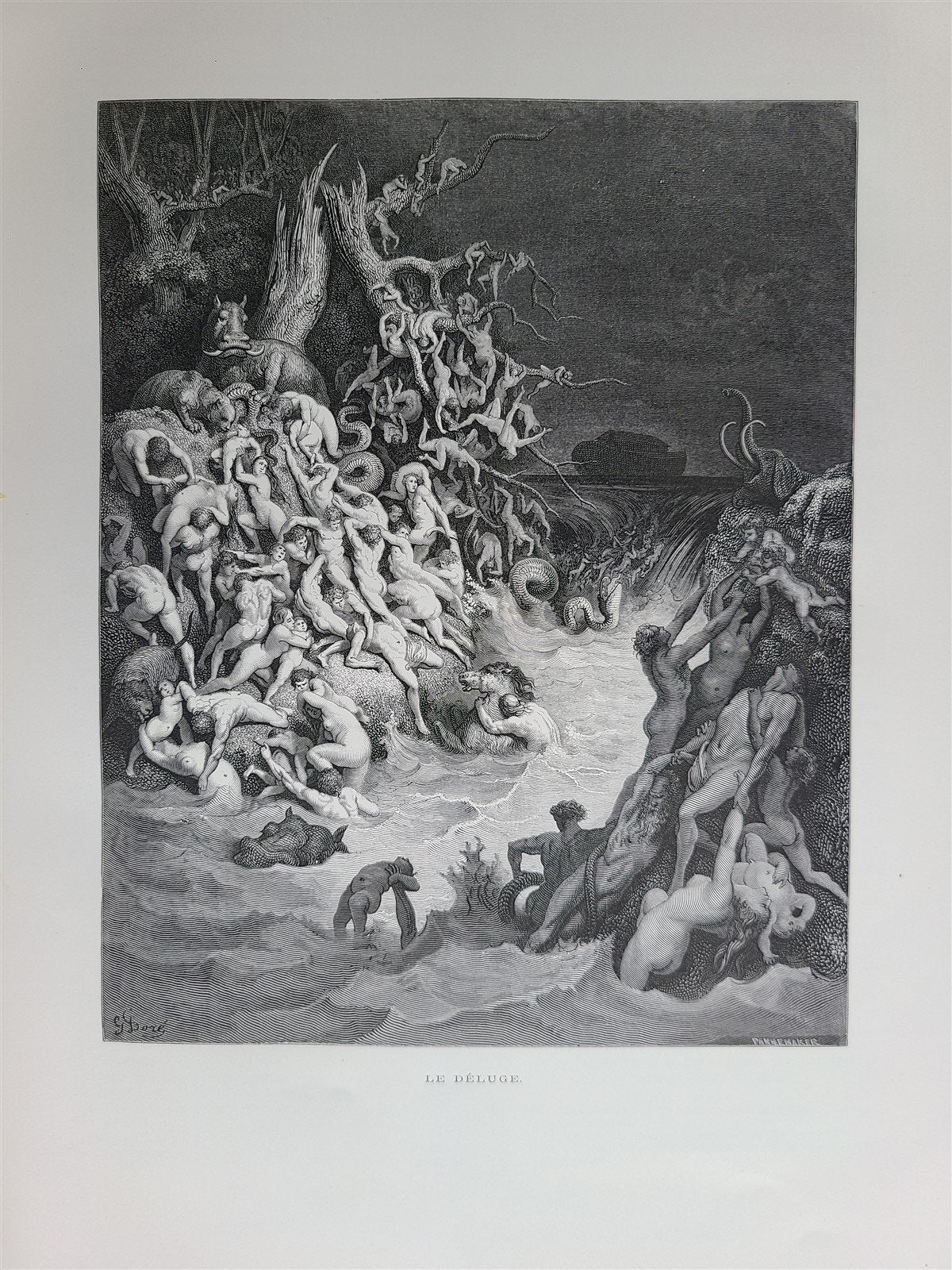 1874 BIBLE GUSTAVE DORE LLUSTRATED 2 VOLUMES MASSIVE FOLIO antique 230 plates