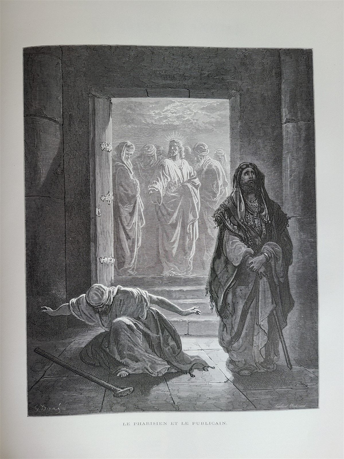 1874 BIBLE GUSTAVE DORE LLUSTRATED 2 VOLUMES MASSIVE FOLIO antique 230 plates