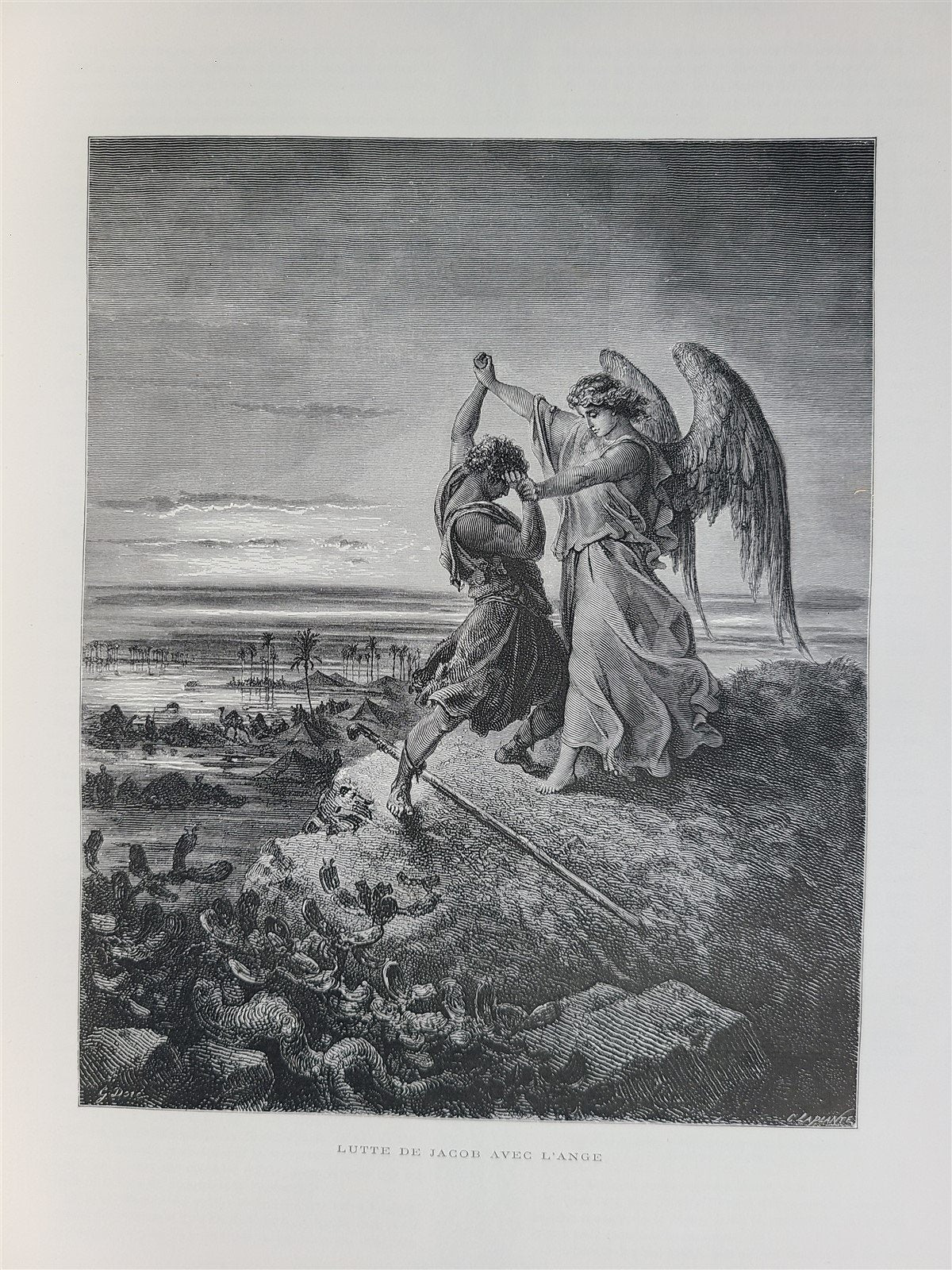 1874 BIBLE GUSTAVE DORE LLUSTRATED 2 VOLUMES MASSIVE FOLIO antique 230 plates