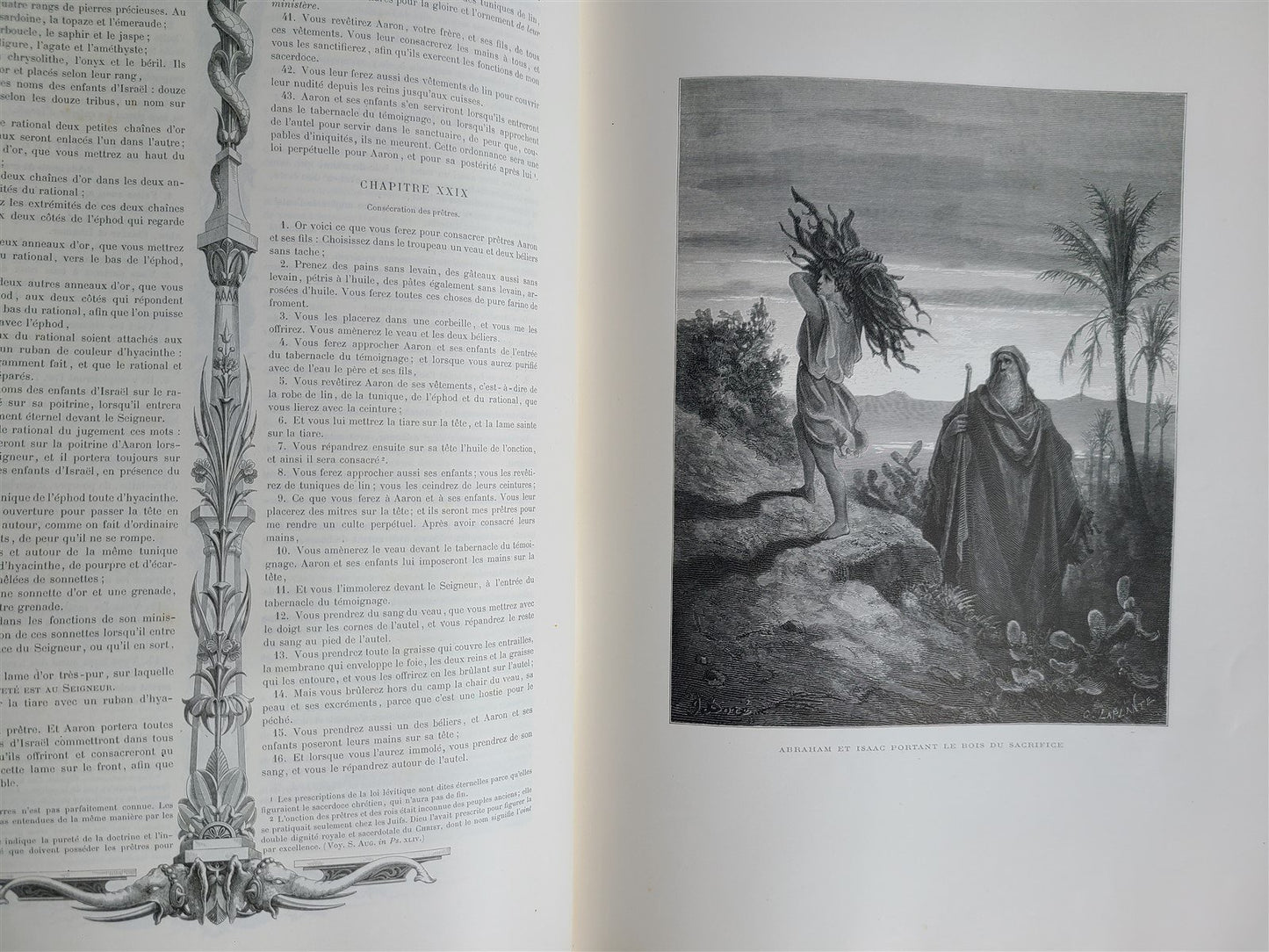 1874 BIBLE GUSTAVE DORE LLUSTRATED 2 VOLUMES MASSIVE FOLIO antique 230 plates