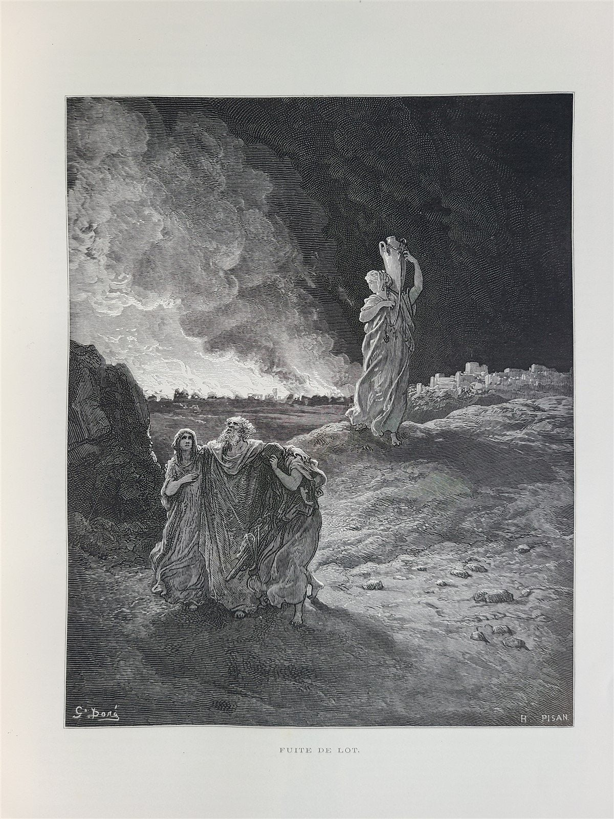1874 BIBLE GUSTAVE DORE LLUSTRATED 2 VOLUMES MASSIVE FOLIO antique 230 plates
