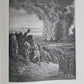1874 BIBLE GUSTAVE DORE LLUSTRATED 2 VOLUMES MASSIVE FOLIO antique 230 plates